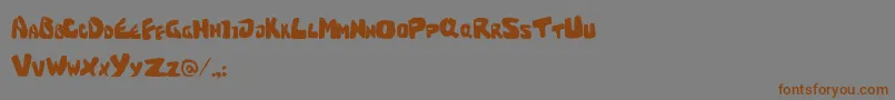 Feed Font – Brown Fonts on Gray Background