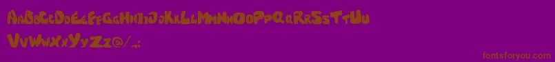 Feed Font – Brown Fonts on Purple Background