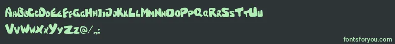 Feed Font – Green Fonts on Black Background
