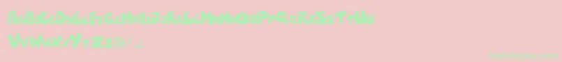Feed Font – Green Fonts on Pink Background