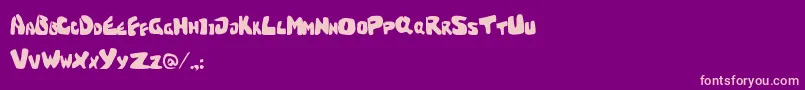 Feed Font – Pink Fonts on Purple Background