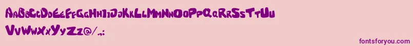 Feed Font – Purple Fonts on Pink Background