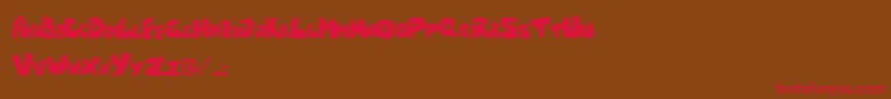 Feed Font – Red Fonts on Brown Background