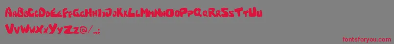 Feed Font – Red Fonts on Gray Background