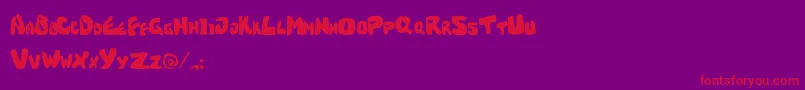 Feed Font – Red Fonts on Purple Background