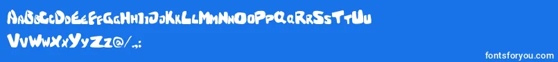 Feed Font – White Fonts on Blue Background