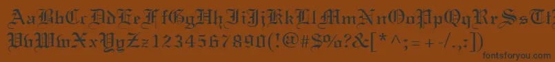 Certificate Font – Black Fonts on Brown Background