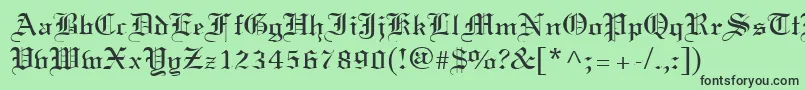 Certificate Font – Black Fonts on Green Background