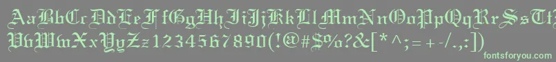 Certificate Font – Green Fonts on Gray Background