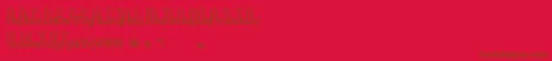 MoreBabydoll Font – Brown Fonts on Red Background