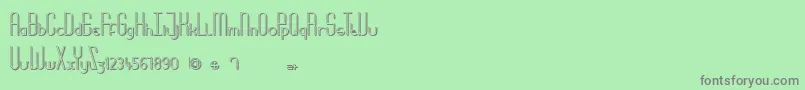 MoreBabydoll Font – Gray Fonts on Green Background