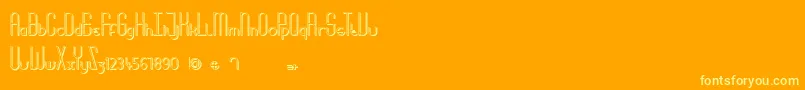 MoreBabydoll Font – Yellow Fonts on Orange Background