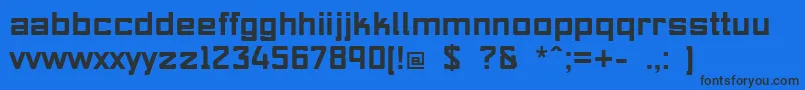 Makhina Font – Black Fonts on Blue Background