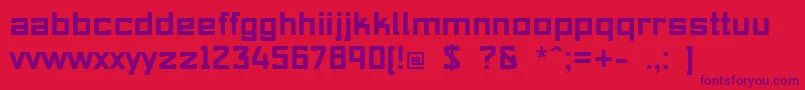 フォントMakhina – 赤い背景に紫のフォント