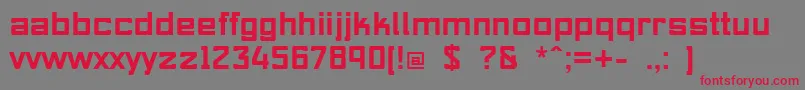 Makhina Font – Red Fonts on Gray Background