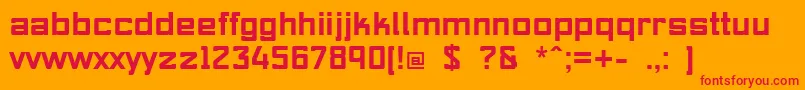 Makhina Font – Red Fonts on Orange Background