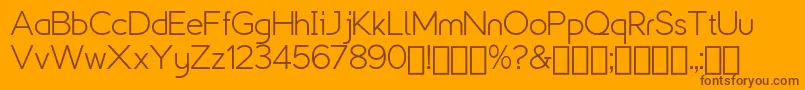 ExplogosDemo Font – Brown Fonts on Orange Background