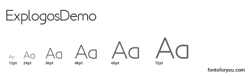 ExplogosDemo Font Sizes