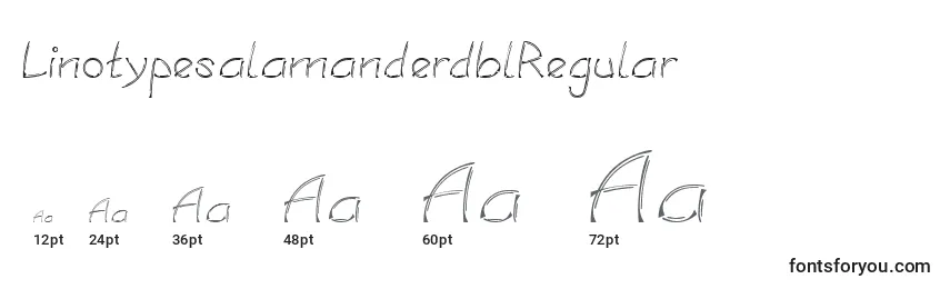 Rozmiary czcionki LinotypesalamanderdblRegular