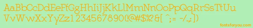 MartellNormal Font – Orange Fonts on Green Background