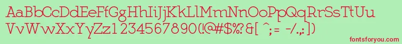 MartellNormal Font – Red Fonts on Green Background