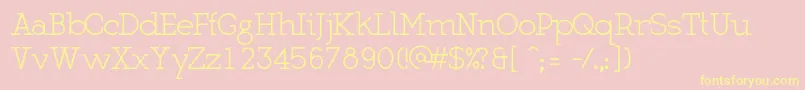 MartellNormal Font – Yellow Fonts on Pink Background