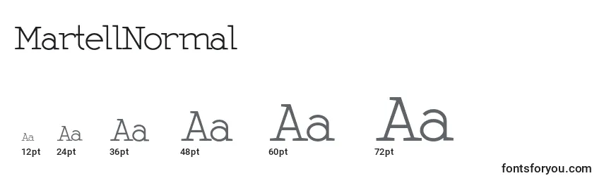 Размеры шрифта MartellNormal