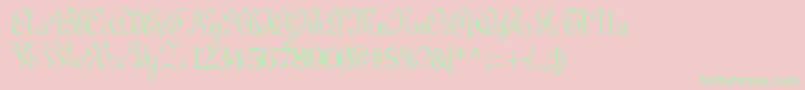 BedfordRegularTtcon Font – Green Fonts on Pink Background