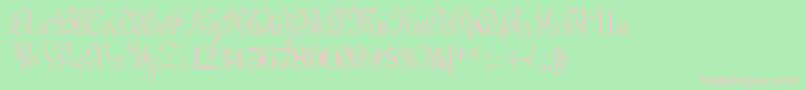 BedfordRegularTtcon Font – Pink Fonts on Green Background