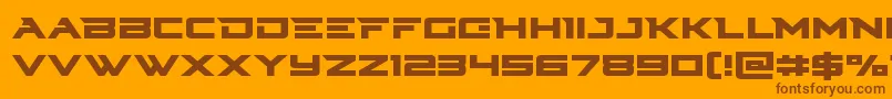Cyberdyne Font – Brown Fonts on Orange Background