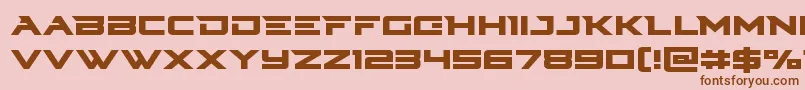 Cyberdyne Font – Brown Fonts on Pink Background