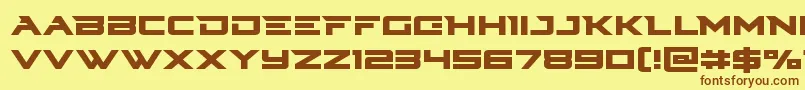 Cyberdyne Font – Brown Fonts on Yellow Background