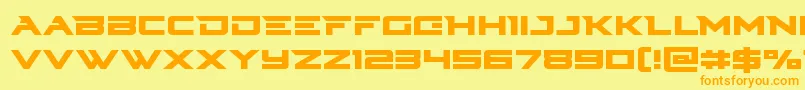 Cyberdyne Font – Orange Fonts on Yellow Background