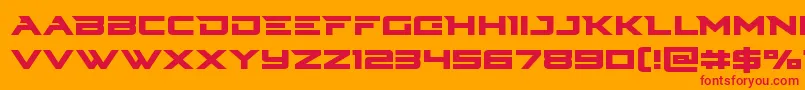 Cyberdyne Font – Red Fonts on Orange Background