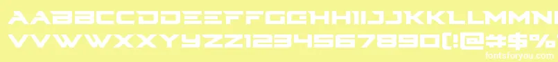 Cyberdyne Font – White Fonts on Yellow Background