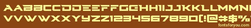 Cyberdyne Font – Yellow Fonts on Brown Background