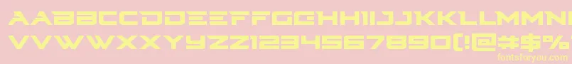 Cyberdyne Font – Yellow Fonts on Pink Background