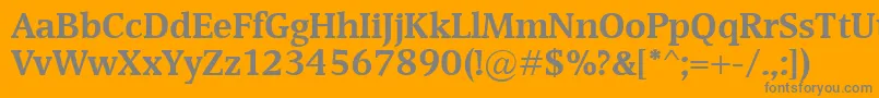 フォントDevinBold – オレンジの背景に灰色の文字