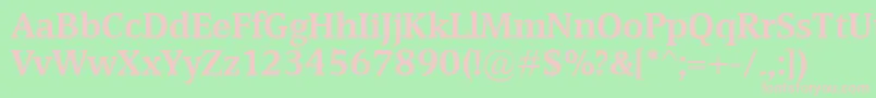 DevinBold Font – Pink Fonts on Green Background