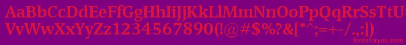 DevinBold Font – Red Fonts on Purple Background