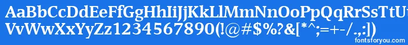 フォントDevinBold – 青い背景に白い文字