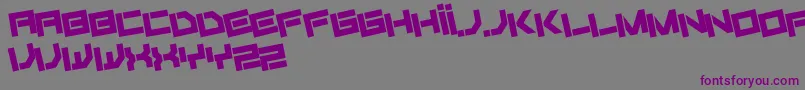 フォントFikerRegularFreePromo – 紫色のフォント、灰色の背景