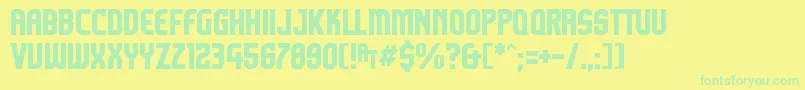 Kamikzom Font – Green Fonts on Yellow Background