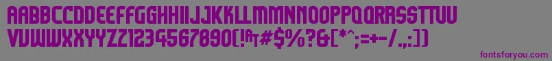 Kamikzom-Schriftart – Violette Schriften auf grauem Hintergrund