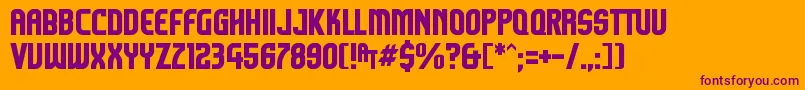 Kamikzom Font – Purple Fonts on Orange Background