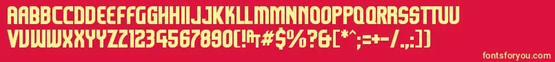 Kamikzom Font – Yellow Fonts on Red Background