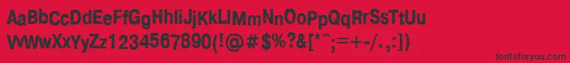Ft95 Font – Black Fonts on Red Background