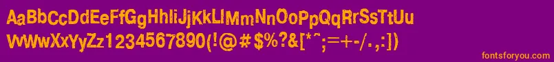 Ft95 Font – Orange Fonts on Purple Background