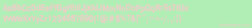 フォントFt95 – 緑の背景にピンクのフォント
