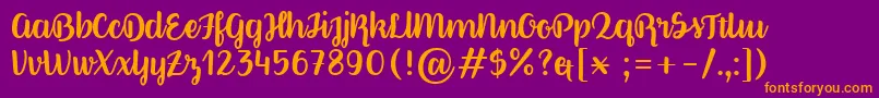 BetterPhoenixSample Font – Orange Fonts on Purple Background